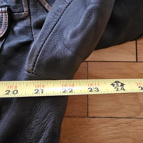 Angel jackets Mens Distressed Brown Leather Jacket Size Large NWT